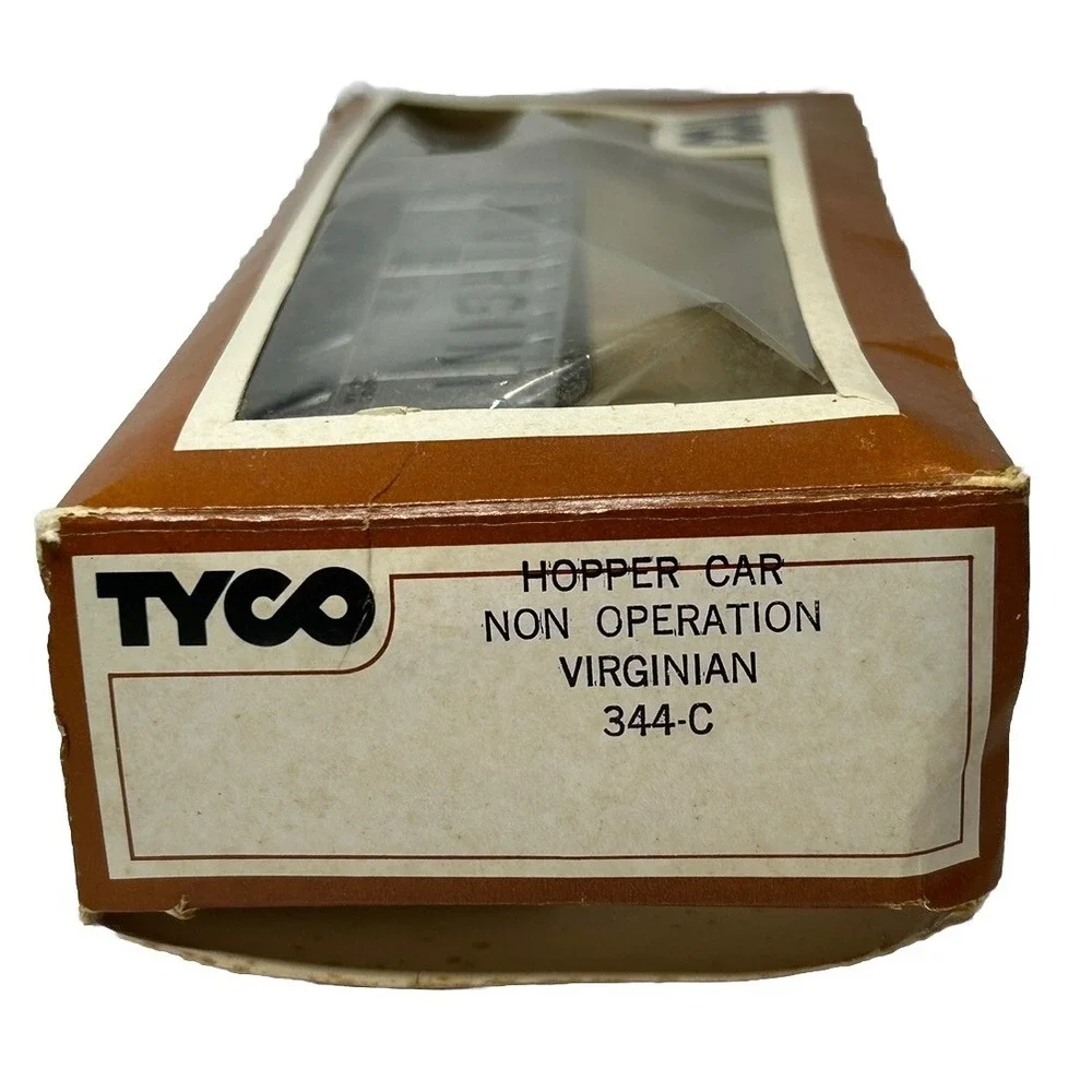 TYCO HO Virginian 4 Bay Hopper Car 344C Model Freight Train‎ Car With Box